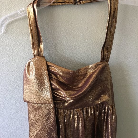 vera wang lavender label silk halter dress - Picture 2 of 6